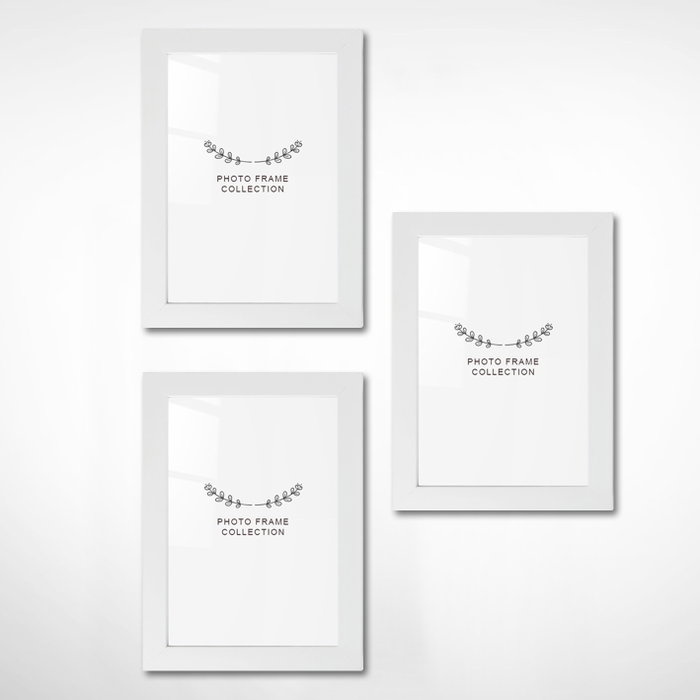 Aberto Design Set de 3 Marcos de Fotos Blancos 13 x 18 cm Aberto Design Set de 3 Marcos de Fotos Blancos 13 x 18 cm